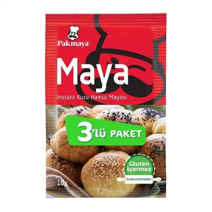 Pakmaya İnstant Maya 3*10 Gram  x 24 Adet