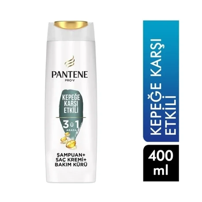 Pantene Şampuan Kepeğe Karşı Etkili 3in1 400 Ml x 6 Adet