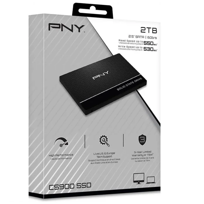 Pny 2Tb CS900 SSD7CS900-2TB-RB 550-530MB-S SSD Sata-3 Disk