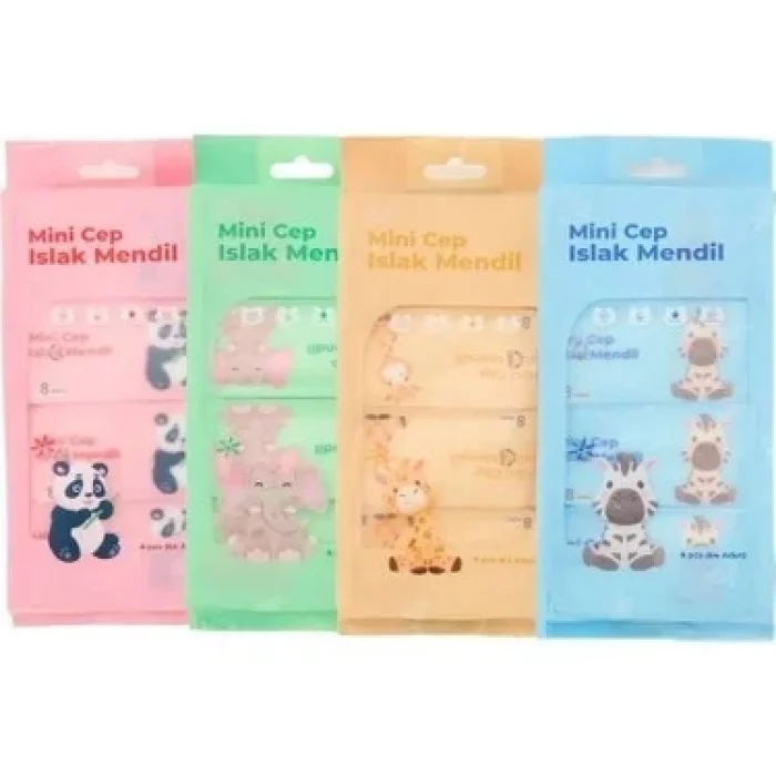 Qıanhuı Mini Cep Islak Mendil 8 Li