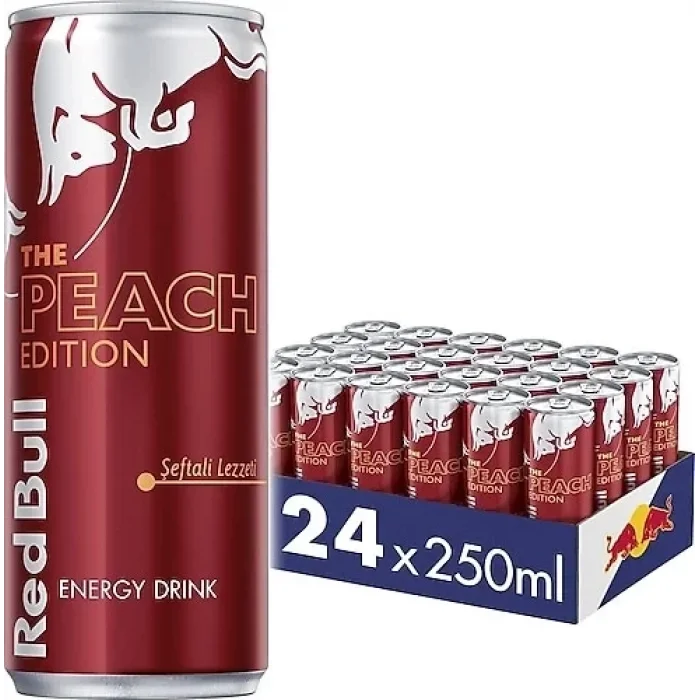 Red Bull Enerji İçeceği Peach 250 Ml x 24 Adet