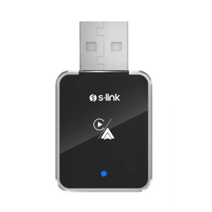 S-Link SL-CAR01 2in1 Android ve Apple Cihazlar Kablosuz Android Auto ve Carplay Adaptörü