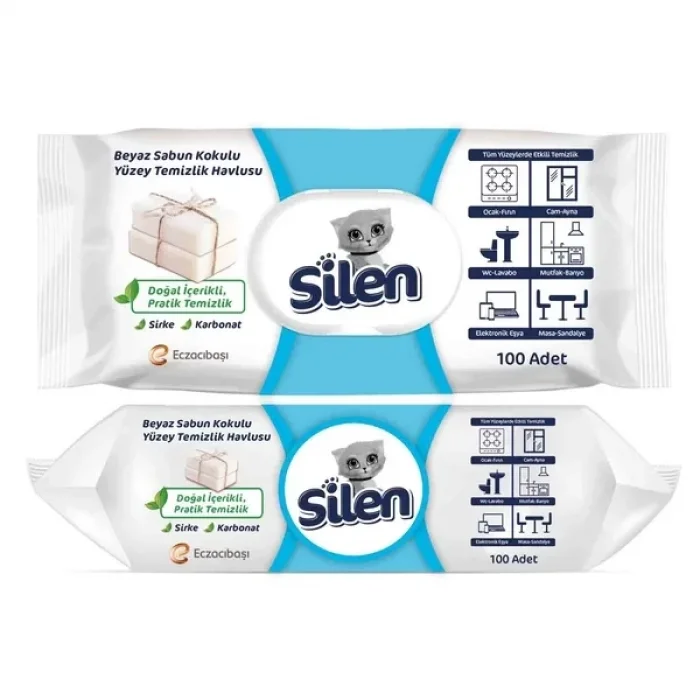Silen Yüzey Temizlik Havlusu Sabunlu 100 Lü