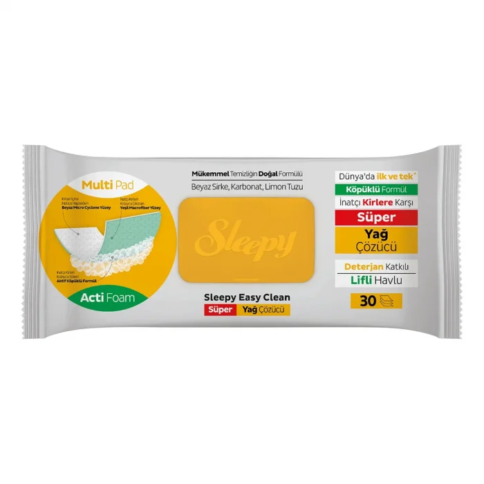 Sleepy Yüzey Temizlik Havlusuyağ Çözücü 30lu
