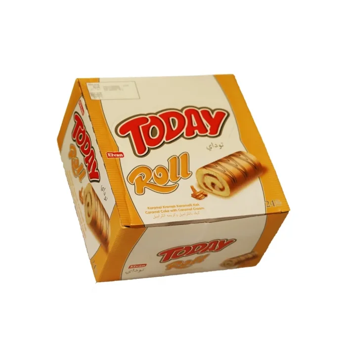 Today Swiss Roll Kek Karamel Li 40 Gram x 24 Adet