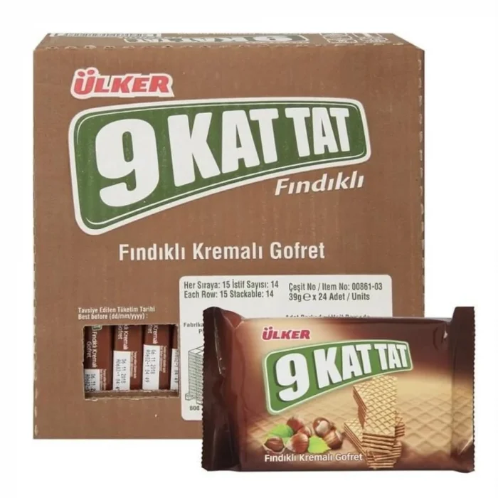 Ülker 9 Kat Tat Fındık 39 Gram  x 24 Adet
