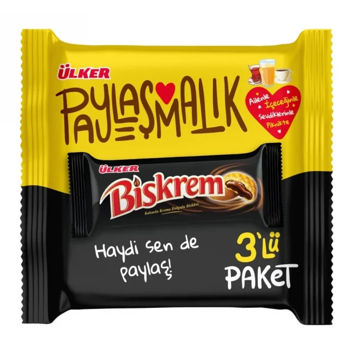Ülker Biskrem 3 Lü Sade 300 Gram x 8 Adet