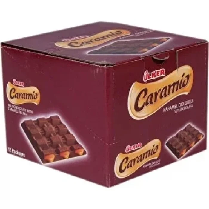 Ülker Caramio Kare Çikolata 55 Gram x 12 Adet