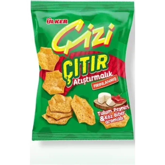 Ülker Çizi Çıtır Tulum Köz Biber 50 Gram x 14 Adet