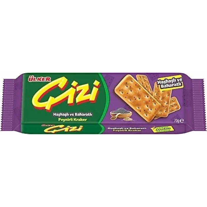 Ülker Çizi Haşhaşlı Ve Baharatlı 70 Gram x 24 Adet