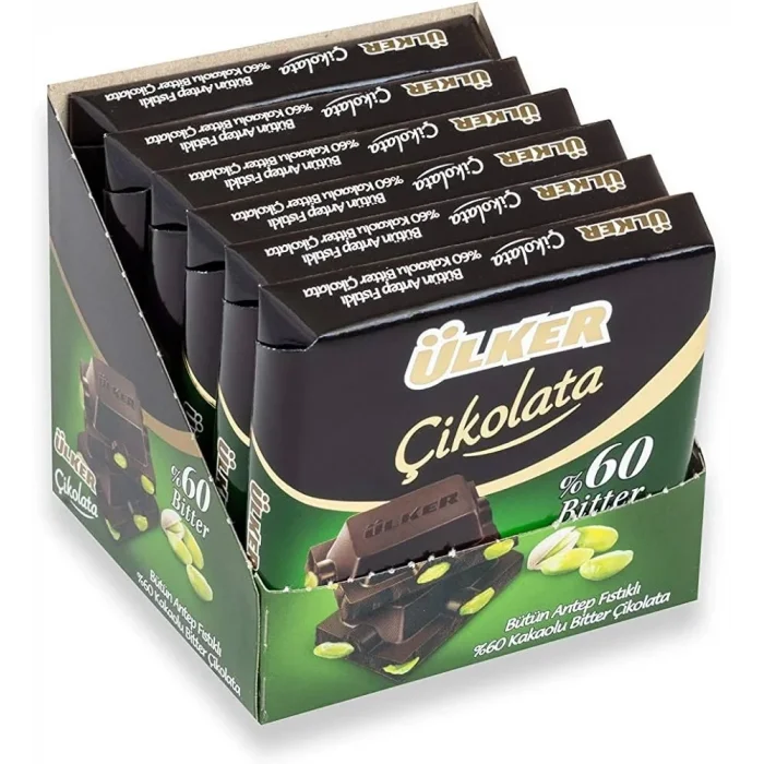 Ülker Kare Bitter Antep %60 60 Gram x 6 Adet