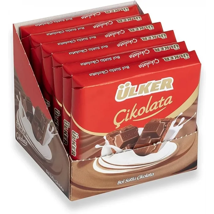Ülker Kare Sütlü Çikolata 60 Gram x 6 Adet