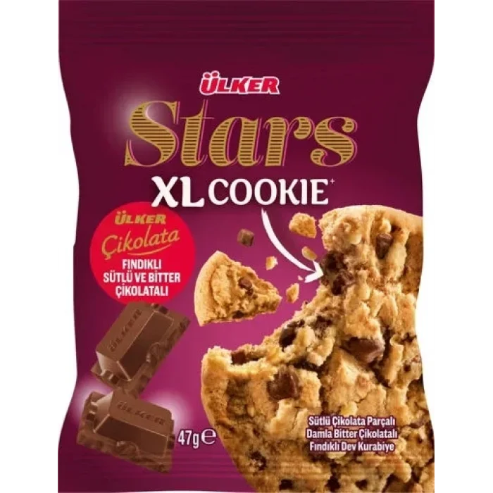 Ülker Stars Xl Cookie Çikolata Kurabiye 47 Gram