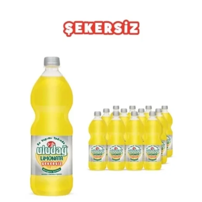 Uludağ  Limonata 1 Litre Şekersiz  x 12 Adet