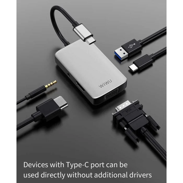 Wiwu Alpha 513HVP Type-C VGA Adaptörü