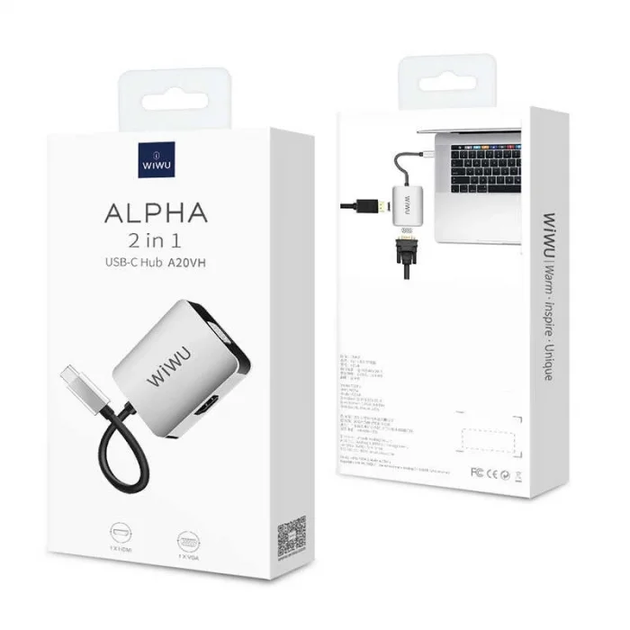 Wiwu Alpha A20VH 2 in 1 Type-C Hub