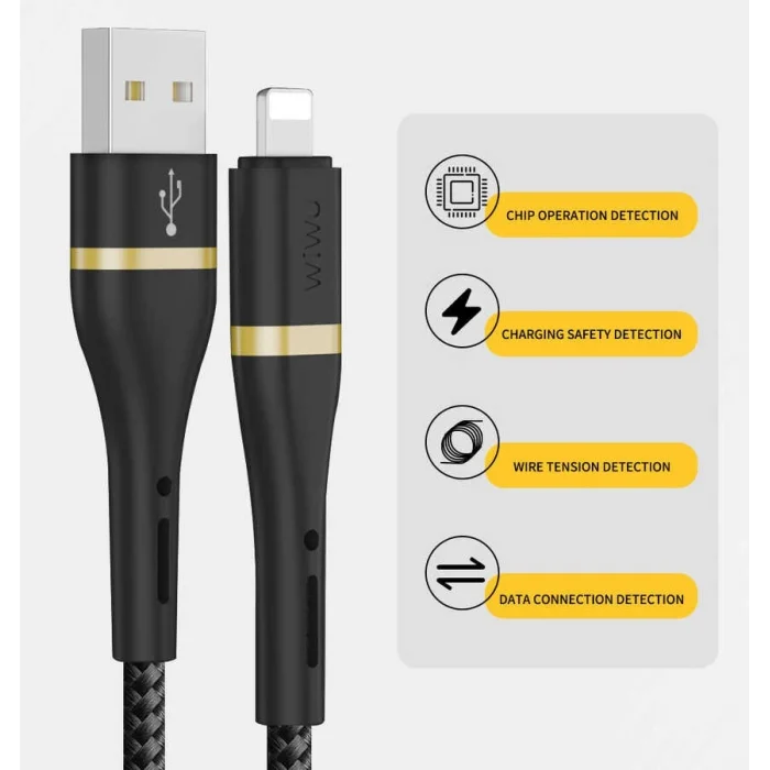 Wiwu ED-105 2 in 1 USB A- Type-C to Lightning Elite Data Kablo