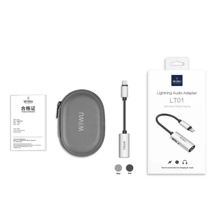 Wiwu LT01 Lightning Şarj ve Ses Adaptörü