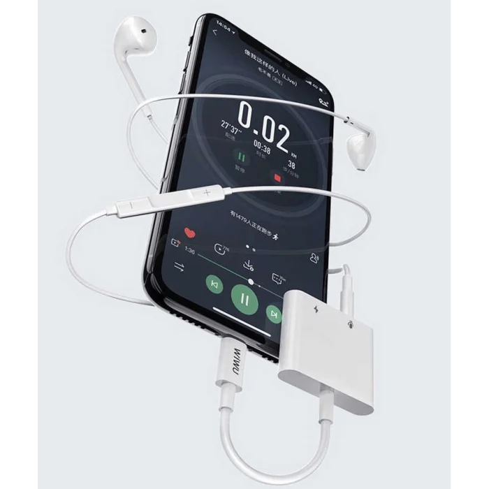 Wiwu LT01 Plus Lightning Ses Adaptörü