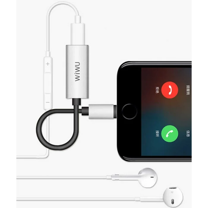 Wiwu LT02 Plus Lightning Şarj ve Ses Adaptörü