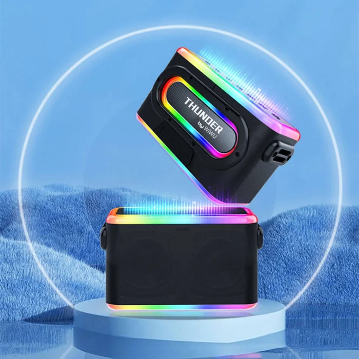 Wiwu P18 Thunder Bluetooth Speaker Hoparlör ve Karaoke Bluetooth Çift Mikrofon