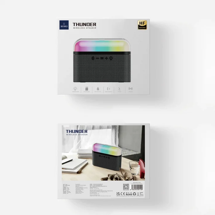 Wiwu P60 RGB Led Işıklı Thunder Wireless Bluetooth Speaker Hoparlör