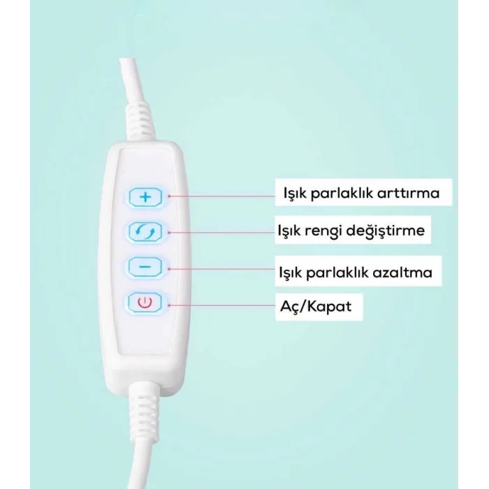 Zore 3 in 1 Işıklı Telefon Tutucu Ring Light