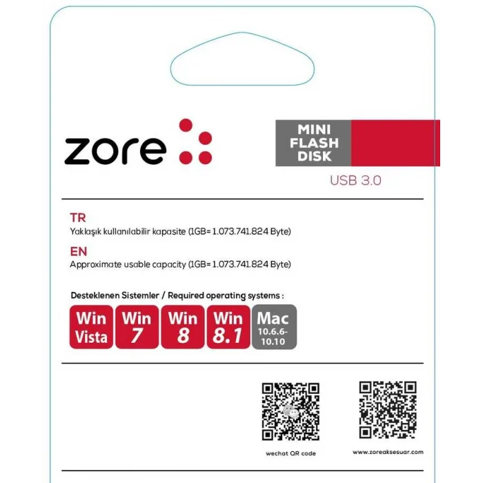 Zore 3.0 Metal Mini Flash Disk 64 GB
