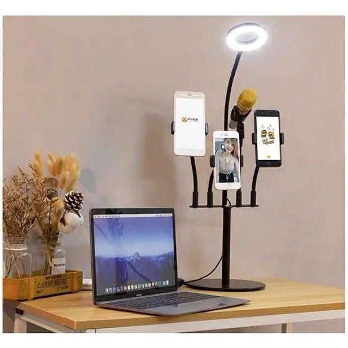 Zore 5 in 1 Işıklı Telefon Tutucu Ring Light