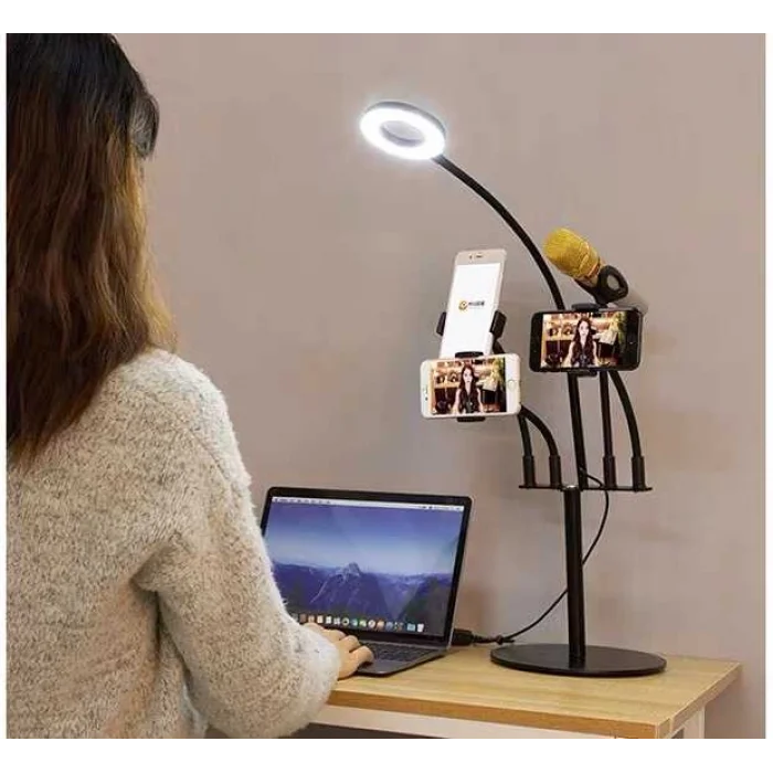 Zore 5 in 1 Işıklı Telefon Tutucu Ring Light
