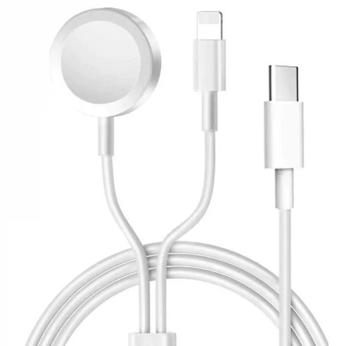 Zore Akıllı Saat Wireless To Lightning Type-C Şarj Kablosu 1.2M