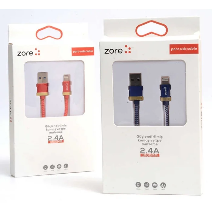 Zore Poro Lightning Usb Kablo 1M