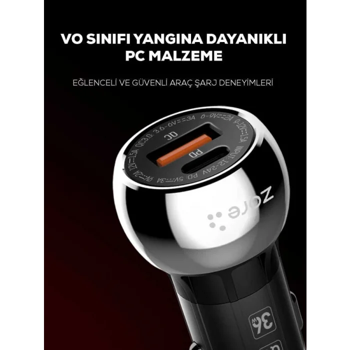 Zore ZR-C1 Micro 2 in 1 Araç Şarj Seti