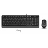 A4 Tech F1010 Q Usb Gri Fn-Mm Klv+Optik Mouse Set
