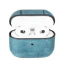 Apple AirPods 3.nesil Uyumlu Deri Kılıf Juni AA32 Mavi