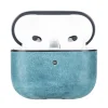 Apple AirPods 3.nesil Uyumlu Deri Kılıf Juni AA32 Mavi