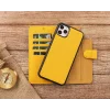 Apple iPhone 11 Pro Max Uyumlu Deri Cüzdanlı Kılıf FL12 Sarı