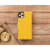 Apple iPhone 11 Pro Max Uyumlu Deri Cüzdanlı Kılıf FL12 Sarı