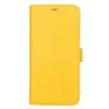 Apple iPhone 13 Pro Max Uyumlu Deri Cüzdanlı Kılıf Limon Sarı
