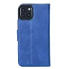 Apple iPhone 13 Pro Max Uyumlu Deri Cüzdanlı Kılıf Okyanus Mavi