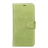 Apple iPhone 13 Pro Uyumlu Deri Cüzdanlı Kılıf Antik yeşil