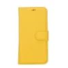 Apple iPhone 14 Pro Uyumlu Deri Cüzdanlı Kılıf MWWN FL12 Sarı