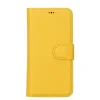 Apple iPhone 14 Uyumlu Deri Cüzdanlı Kılıf MWWN FL12 Sarı