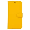 Apple iPhone 15 Plus Uyumlu Deri Cüzdanlı Kılıf MWWN FL12 Sarı