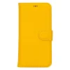 Apple iPhone 15 Pro Max Uyumlu Deri Cüzdanlı Kılıf MWWN FL12 Sarı
