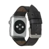 Apple Watch Uyumlu Deri Kordon 42-44-45mm Delikli Siyah