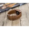 Apple Watch Uyumlu Deri Kordon 42-44-45mm NM4-AS2 Taba