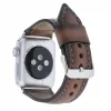 Apple Watch Uyumlu Deri Kordon 42-44-45mm SM26 Kahve