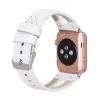 Apple Watch Uyumlu Deri Kordon BA2 42-44-45mm F3 Beyaz