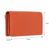 Aura Hakiki Deri, El Yapımı, Telefon Bölmeli, Kadın Cüzdanı, Portakal Renk